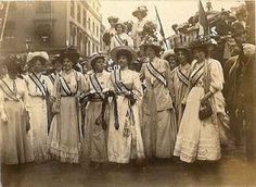 Suffragettes on a march